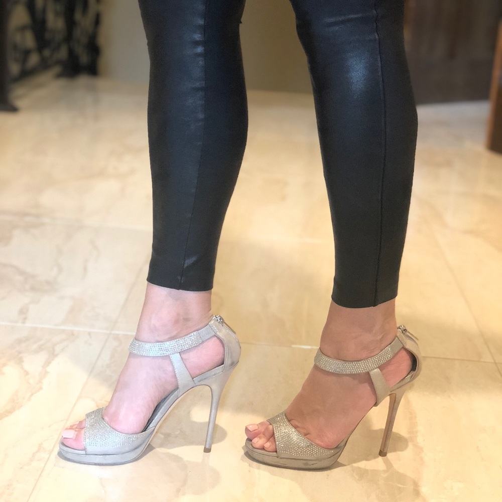 Jimmy Choo Silver Lance Sandals
